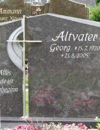 Altvater, Georg, geb. 1920, Tod 2005, Grabstein